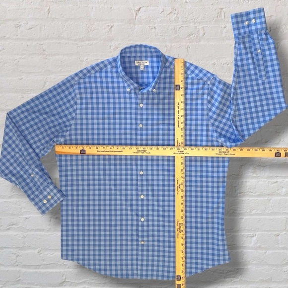 Peter Millar Jordan Natural Touch Performance Sport Shirt XL Blue Summer Comfort - Picture 11 of 16